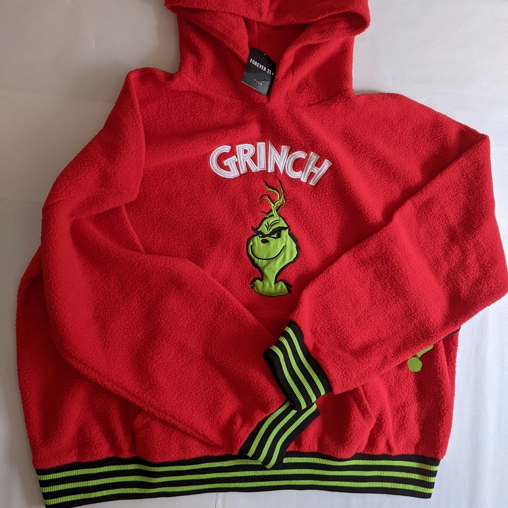 Dr. Seuss Grinch Forever 21 Christmas sweatshirt  hoodie new 3X